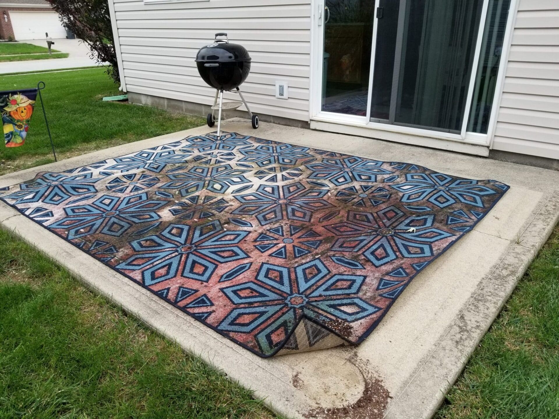 Rug and Patio Cleaning Before